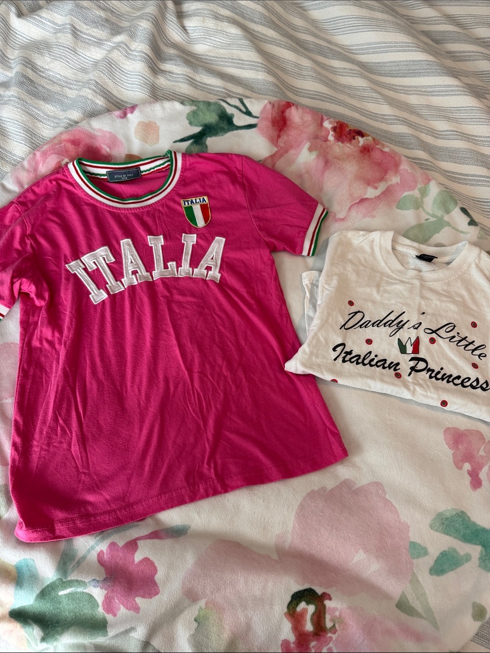 Italia Girls' Pink Jersey Style Shirt - Size 11/12